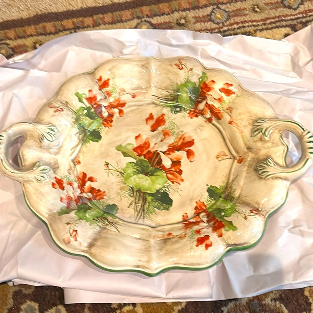 Vintage Capidimonte Italy Tray